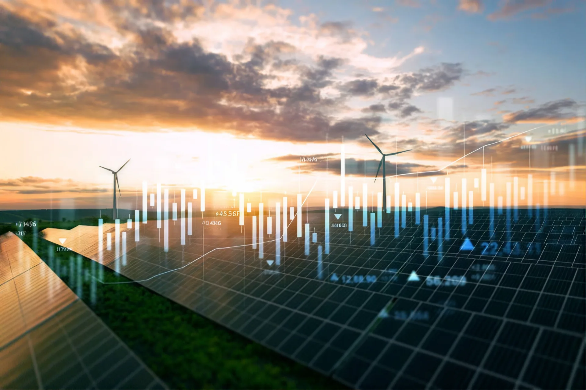 Modern commercial facility with energy management systems